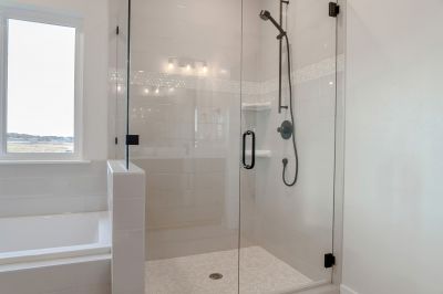 Sleek Black Frame Shower Door